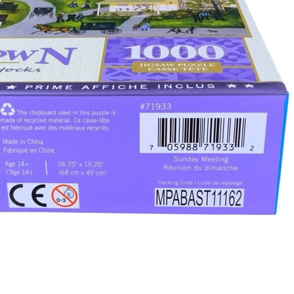 Hometown Amish Village Puzzle Folk Art Masterpieces 26.75 x 19.25 in New Sealed - Picture 9 of 16